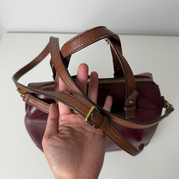 Fossil Rachel Cow Hide Leather Satchel Crossbody Bag Purse FLAW - Picture 10 of 16